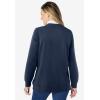 Woman Within Plus Size Layered-Look Sweatshirt(Navy Trellis Placement)