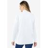 Woman Within Plus Size Layered-Look Sweatshirt(White Multi Trellis Placement)