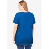 Woman Within Plus Size Layered-Look Tee(Bright Cobalt)