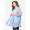 Woman Within Plus Size Lightweight Open Front Cardigan(Pretty Violet)