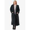 Woman Within Plus Size Long Hooded Berber Fleece Coat(Pine)