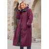 Woman Within Plus Size Long Hooded Taslon Jacket(Deep Claret)