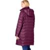 Woman Within Plus Size Long Packable Puffer Jacket(Deep Claret)