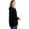 Woman Within Plus Size Long Stretch Denim Jacket Oversized Jean Jacket(Black)