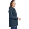 Woman Within Plus Size Long Stretch Denim Jacket Oversized Jean Jacket(Indigo)