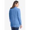 Woman Within Plus Size Long Stretch Denim Jacket Oversized Jean Jacket(Light Stonewash Sanded)