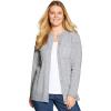 Woman Within Plus Size Long-Sleeve Pointelle Cardigan(Pearl Grey)