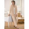 Woman Within Plus Size Long-Sleeve Pointelle Cardigan(White)