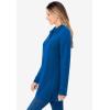 Woman Within Plus Size Long-Sleeve Polo Shirt(Bright Cobalt)
