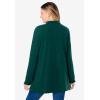 Woman Within Plus Size Long-Sleeve Polo Shirt(Emerald Green)