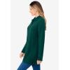 Woman Within Plus Size Long-Sleeve Polo Shirt(Emerald Green)