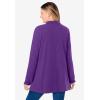 Woman Within Plus Size Long-Sleeve Polo Shirt(Purple Orchid)