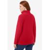 Woman Within Plus Size Microfleece Quarter-Zip Pullover(Classic Red)