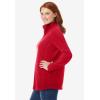 Woman Within Plus Size Microfleece Quarter-Zip Pullover(Classic Red)