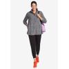Woman Within Plus Size Microfleece Quarter-Zip Pullover(Evening Blue Marled)