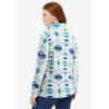 Woman Within Plus Size Microfleece Quarter-Zip Pullover(Ivory Aztec)