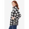 Woman Within Plus Size Microfleece Quarter-Zip Pullover(Ivory Buffalo Plaid)
