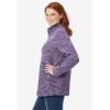 Woman Within Plus Size Microfleece Quarter-Zip Pullover(Radiant Purple Marled)