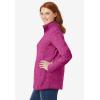 Woman Within Plus Size Microfleece Quarter-Zip Pullover(Raspberry Marled)