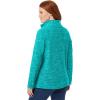 Woman Within Plus Size Microfleece Quarter-Zip Pullover(Seafoam Marled)