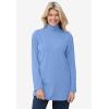 Woman Within Plus Size Mockneck Long-Sleeve Tunic(Royal Navy Textured Snowflake)