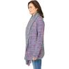Woman Within Plus Size Multi Marled Cardigan(Ultra Blue Space Dye)