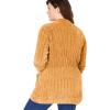 Woman Within Plus Size Open Front Chenille Cardigan(Deep Teal)
