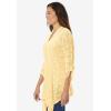 Woman Within Plus Size Open Front Pointelle Cardigan(Banana)