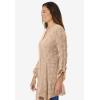Woman Within Plus Size Open Front Pointelle Cardigan(New Khaki)