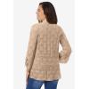 Woman Within Plus Size Open Front Pointelle Cardigan(New Khaki)