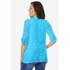 Woman Within Plus Size Open Front Pointelle Cardigan(Paradise Blue)