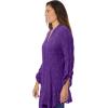 Woman Within Plus Size Open Front Pointelle Cardigan(Radiant Purple)