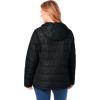 Woman Within Plus Size Packable Puffer Jacket(Black)