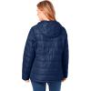 Woman Within Plus Size Packable Puffer Jacket(Navy)