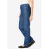 Woman Within Plus Size Perfect All-Cotton Back-Elastic Denim Jeans(Medium Stonewash)