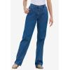 Woman Within Plus Size Perfect All-Cotton Back-Elastic Denim Jeans(Stonewash Sanded)