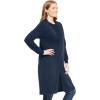 Woman Within Plus Size Perfect Cotton Duster(Navy)