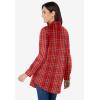 Woman Within Plus Size Perfect Long Sleeve Shirt(Classic Red Multi Plaid)