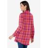 Woman Within Plus Size Perfect Long Sleeve Shirt(Deep Claret Pretty Plaid)