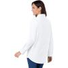 Woman Within Plus Size Perfect Long Sleeve Shirt(White)