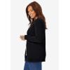Woman Within Plus Size Perfect Long-Sleeve Cardigan(Black)