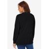 Woman Within Plus Size Perfect Long-Sleeve Cardigan(Black)