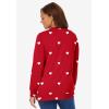 Woman Within Plus Size Perfect Long-Sleeve Cardigan(Classic Red Heart)