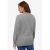 Woman Within Plus Size Perfect Long-Sleeve Cardigan(Medium Heather Grey)