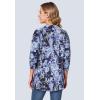 Woman Within Plus Size Perfect Long-Sleeve Cardigan(Navy Floral Tie Dye)