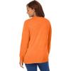 Woman Within Plus Size Perfect Long-Sleeve Cardigan(Orange Twist)