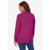 Woman Within Plus Size Perfect Long-Sleeve Cardigan(Raspberry)