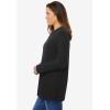 Woman Within Plus Size Perfect Long-Sleeve Crewneck Tee (Petite Available)(Black)