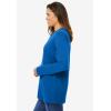 Woman Within Plus Size Perfect Long-Sleeve Crewneck Tee (Petite Available)(Bright Cobalt)