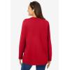 Woman Within Plus Size Perfect Long-Sleeve Crewneck Tee (Petite Available)(Classic Red)